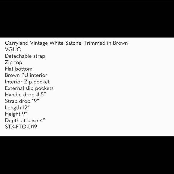 Vintage vegan leather white and brown purse handbag with detachable strap - Picture 11 of 13